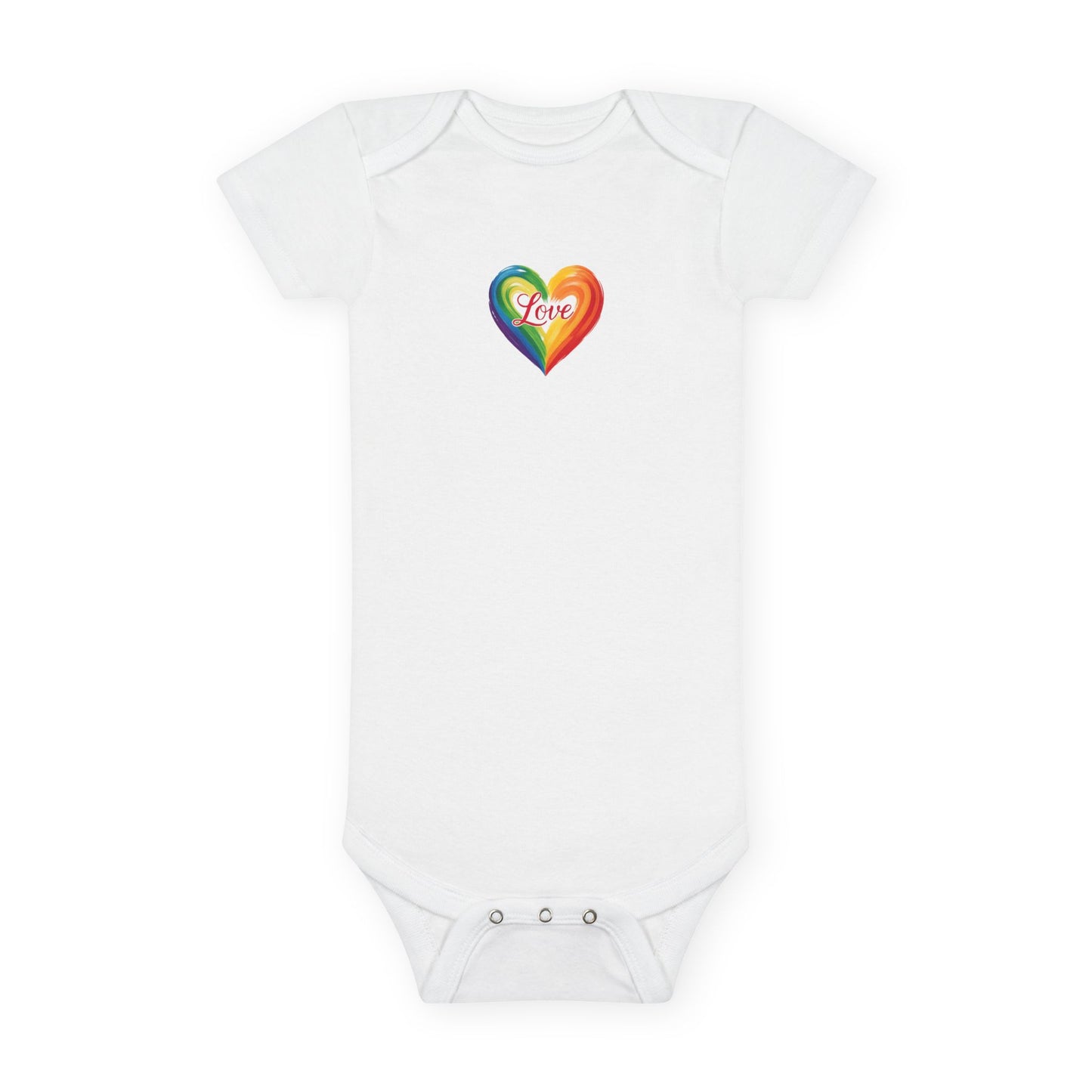Love Heart Organic Baby Bodysuit