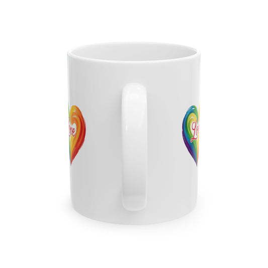 Colorful Love Heart Ceramic Mug - 11oz/15oz