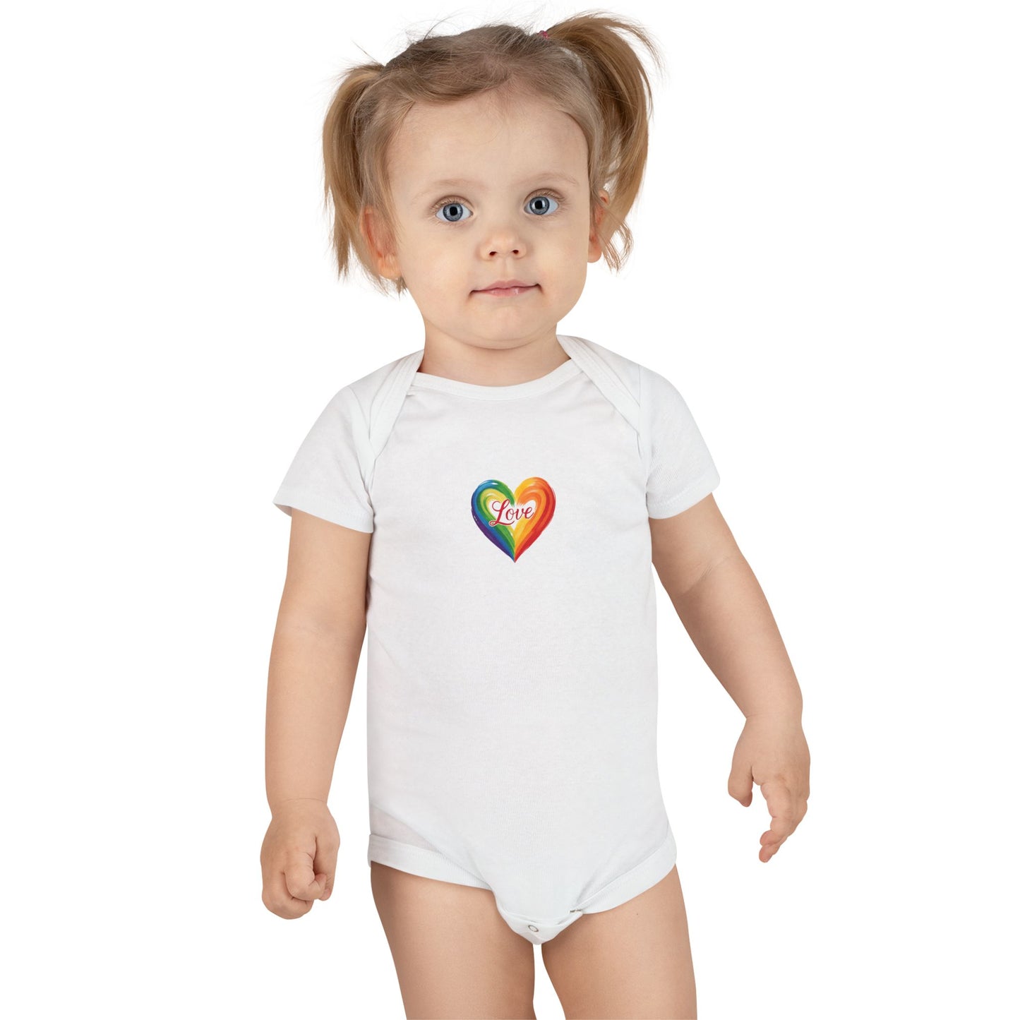 Love Heart Organic Baby Bodysuit