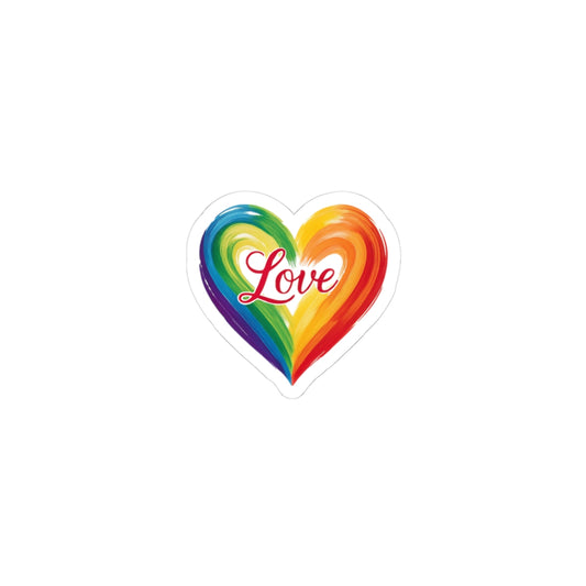 Rainbow Heart Love Kiss-Cut Stickers - Vibrant Love Designs for Accessories & Decor
